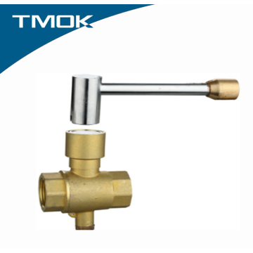 High Quality Female Thread Brass Temperature Measurement Ball Valve with Lock Inside Valvula